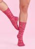 CCS250U Unisex Pink Happy Feet Comfort Socks