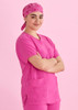 CSC246U Unisex Pink Printed Scrub Cap