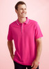 Biz Care Mens Pink Short Sleeve Polo CST313MS