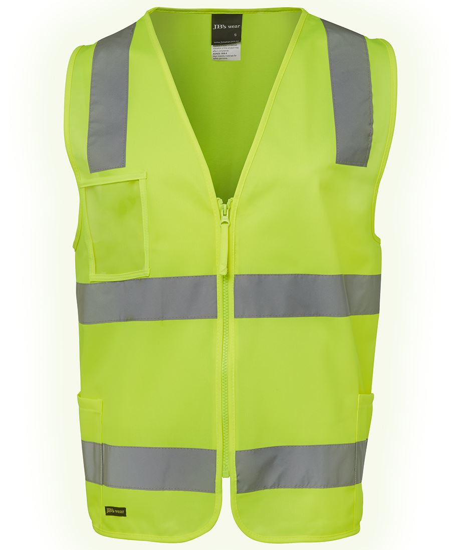Jb's Hi Vis (D+N) Zip Safety Vest 6DNSZ - Main Image