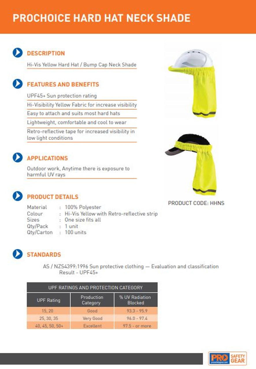 Hard Hat Neck Flap Hhnss Entire Workwear