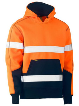 TAPED HI VIS TWO TONE FLEECE PULLOVER HOODIE BK6619T