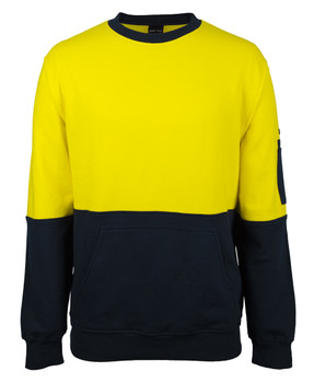 Jb's Hi Vis 310 Cotton Crew Neck Fleece 6HVCM