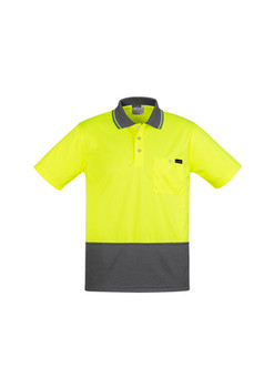 ZH415 Mens Hi Vis Comfort Back Short Sleeve Polo