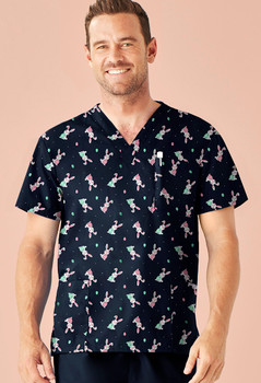 CST152MS Mens Easter V-Neck Short Sleeve Scrub Top