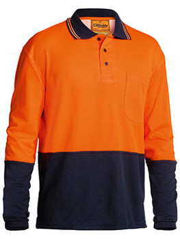 2 TONE HI VIS POLO SHIRT - LONG SLEEVE  BK6234