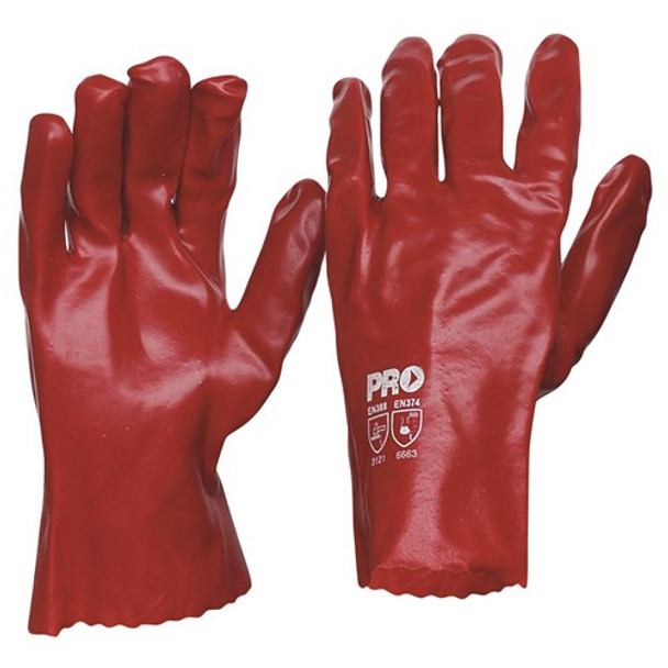 ProChoice® 27cm Red PVC Gloves Large PVC27 pk12