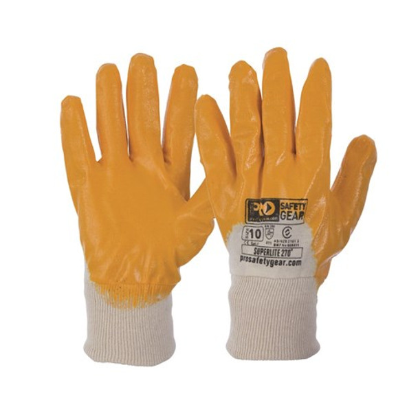 ProChoice® Super-Lite Orange 3/4 Dipped Gloves NBR PK12