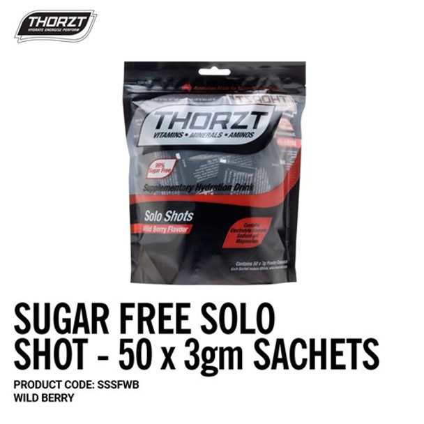 THORZT Sugar Free Solo Shot - 50 x 3gm Sachets - Wild Berry SSSFWB