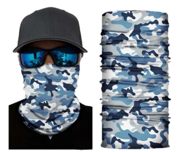 Simba Bandana face mask Neck Gaiter Camo Blue SIM22