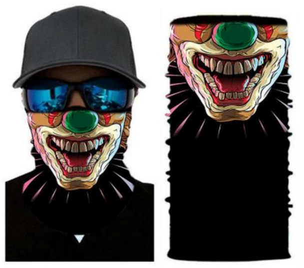 Simba Bandana face mask Neck Gaiter Laughing Clown S63
