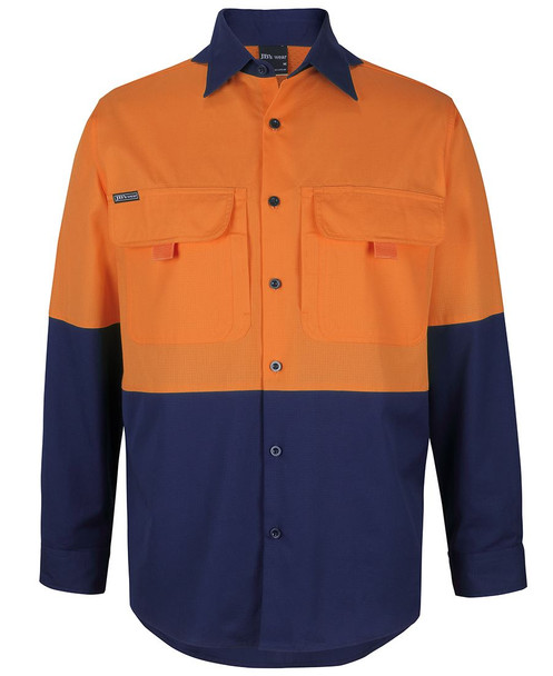 Jb's Hi Vis Ripstop L/S Fishing Shirt  6HNRL