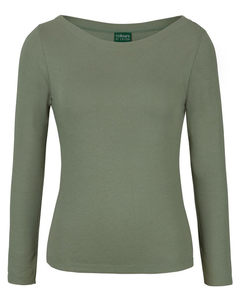 C Of C Ladies L/S Boat Neck Tee 1BTL