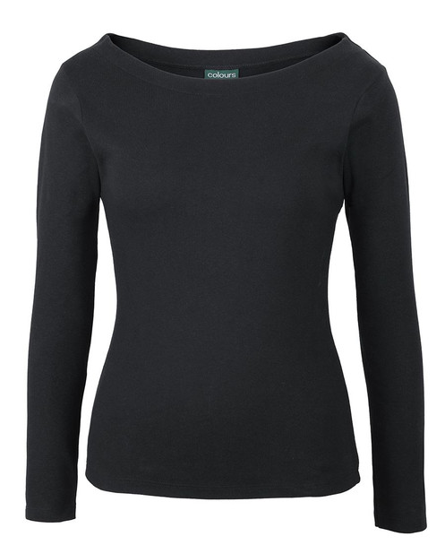 C Of C Ladies L/S Boat Neck Tee 1BTL