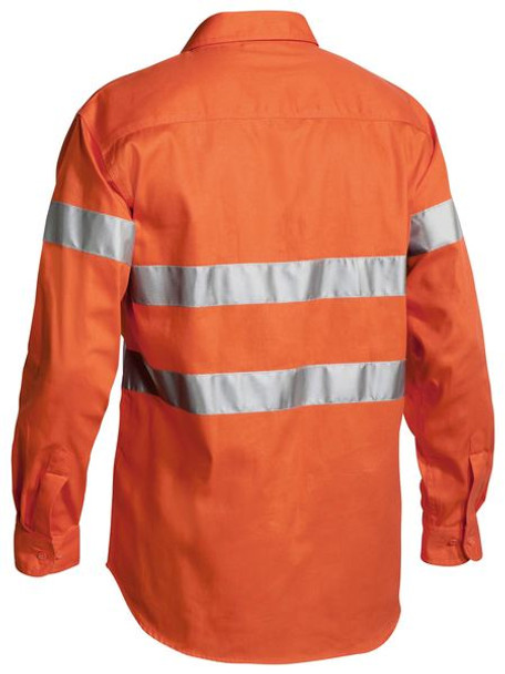 HI VIS 3M REFLECTIVE TAPE MENS DRILL LONG SLEEVE SHIRT BT6482