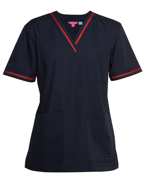 LADIES CONTRAST SCRUBS TOP 4SCT1