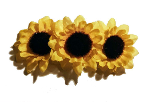 Triple Sunflower Hair Clip