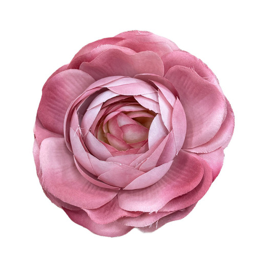 Large Soft Mauve Pink Hair Flower Clip