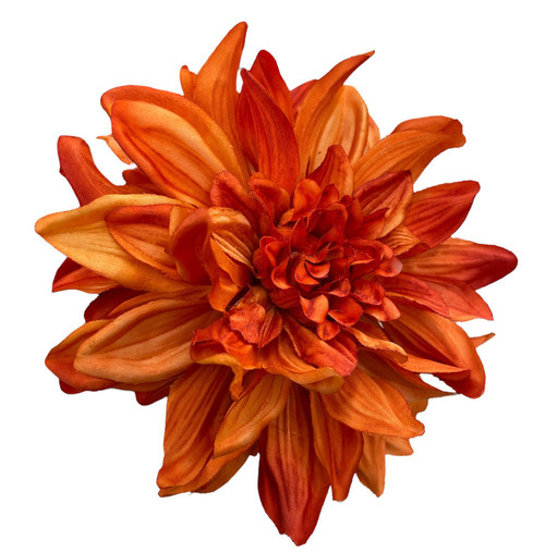 Large Orange Dahlia Hair Flower Clip and Pin