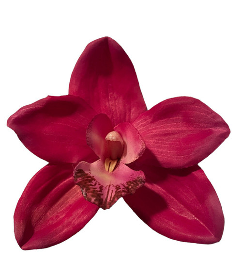 Tropical Pink Cymbidium Orchid Hair Flower Clip