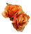 Double Tangerine Orange Rose Hair Flower Clip
