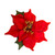 Bright Red Poinsettia Hair Flower Clip And Brooch Pin