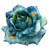 Turquoise Blue Large Rose Hair Flower Clip