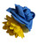 Blue Roses and Yellow Sunflower Hair Flower Clip and or Brooch Pin
