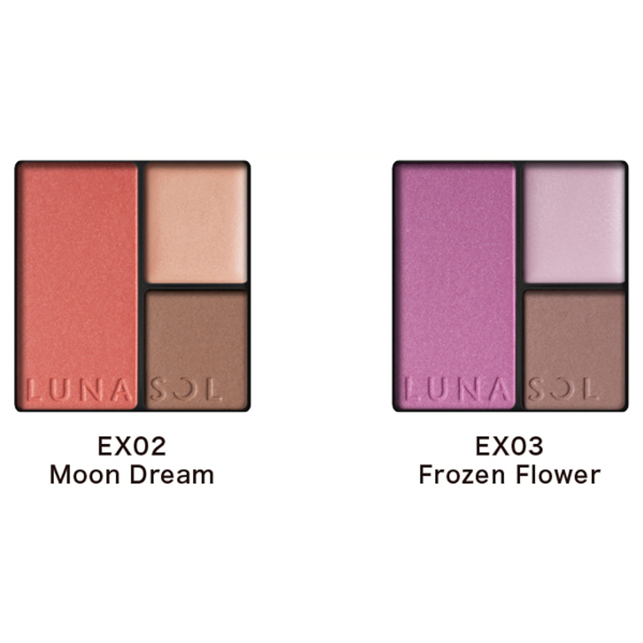 LUNASOL Secret Shape Palette ~ EX03 Frozen Flower ~ 2022 Holiday Limited  Ediition