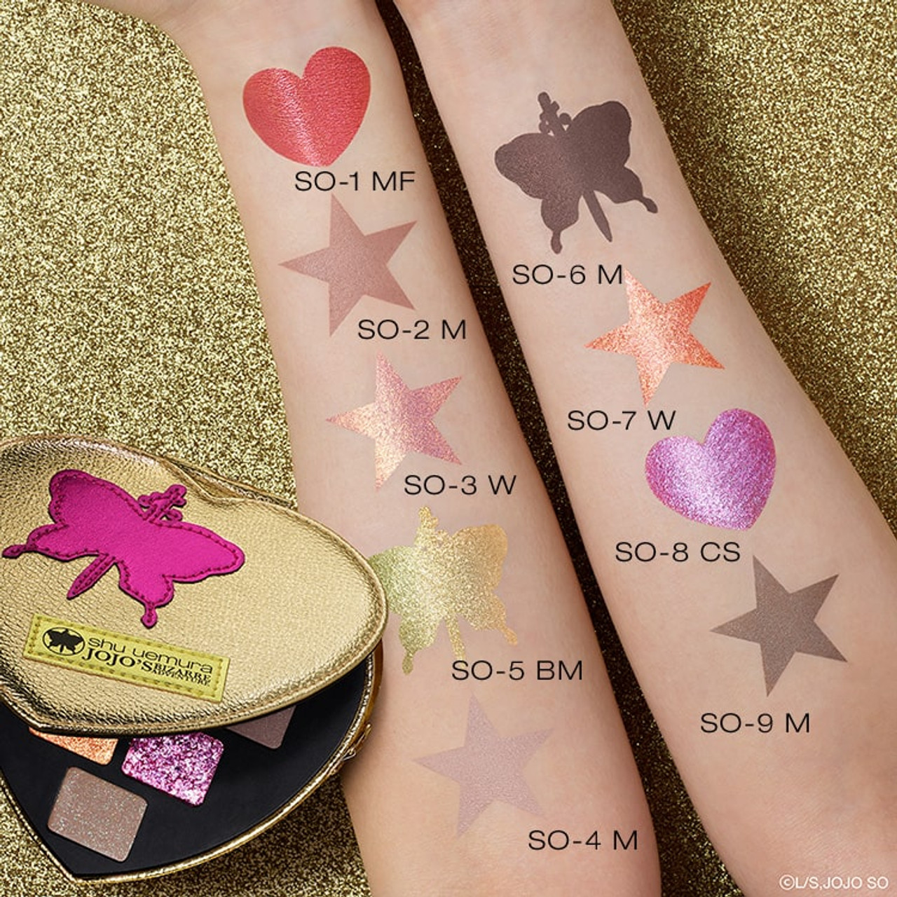 shu uemura JOJO ジョジョ アイシャドウパレット シュウ ウエムラ X ジョジョの奇妙な冒険」コラボコレクションが