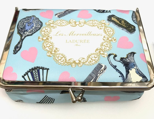 Les Merveilleuses LADUREE Makeup Bag ~ Blue, with Mirror