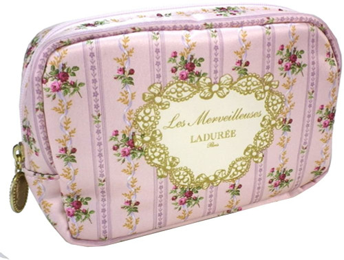 Les Merveilleuses LADUREE Makeup Bag ~ Purple, Satin 