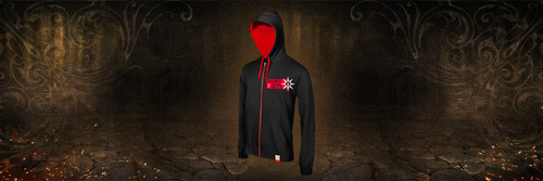 DARK SOULS: PRAISE THE SUN ZIP HOODIE - NegroRojo[M]