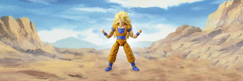 dragon ball super banner de producto de la figura saiyan 3