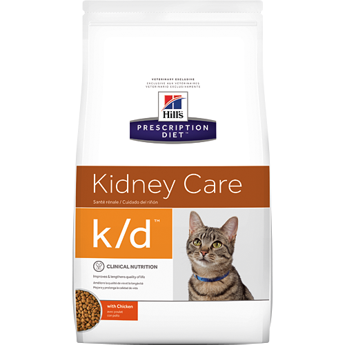 Hills  k/d Kidney Care Feline with Chicken - Dry 4 Lb.