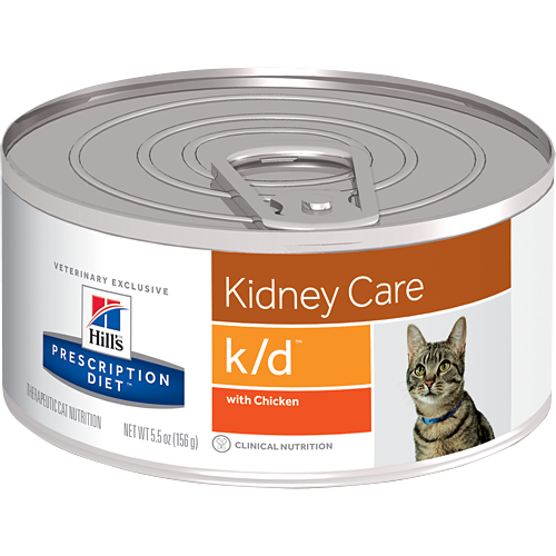 Hills k/d Kidney Care Feline Pate with Chicken 24/5.5oz.cans