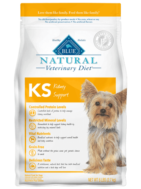 Blue Natural Veterinary Diet Canine KS Kidney Support Dog Food - 22lb