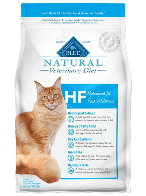 Blue Natural Veterinary Diet Feline HF Hydrolyzed for Food Intolerance - 7lbs