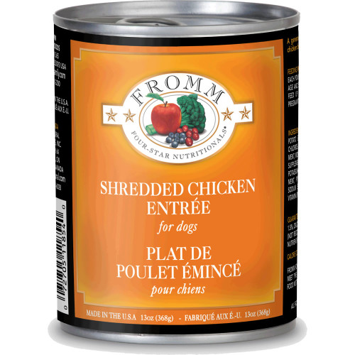 Fromm Four-Star Shredded Chicken in Gravy Canned Dog Food - 12/12oz