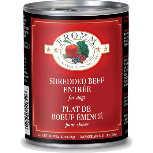 Fromm Four-Star Shredded Beef in Gravy Canned Dog Food - 12/12oz