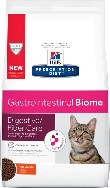 Hill's Prescription Diet Gastrointestinal Biome Digestive/Fiber Care with Chicken Dry Cat Food 8.5 lb