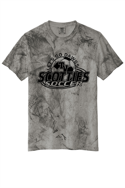 Tri-Valley Scotties Soccer Color Blast T-Shirt Smoke