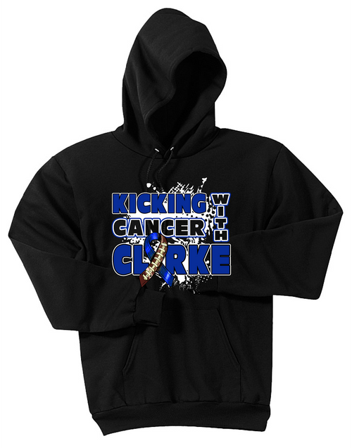 Kicking Cancer with Clarke Hooded Sweatshirt