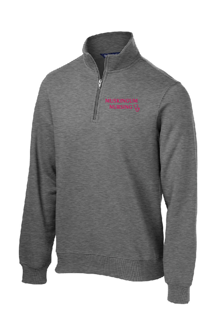 Muskingum Nursing Embroidered 1/4 Zip Sweatshirt