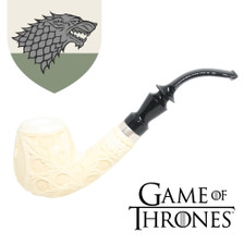 Meerschaum  - Hand Carved Game of Thrones Pipe - House of Stark