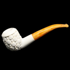 Meerschaum  - Basket Weave Carved Pipe