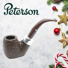 Peterson - Christmas Pipe 2019  - 304 Sandblast Sterling Silver Mount Pipe