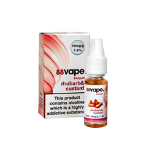 88 Vape - Rhubarb & Custard E Liquid - 11mg  - 20 x 10ml (200ml Total)