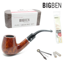 Big Ben - Pipe Smoking Kit -  Smooth Bent Billiard - 9mm Filter Pipe