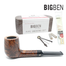 Big Ben - Pipe Smoking Kit -  Smooth Saddle Billiard - 9mm Filter Pipe